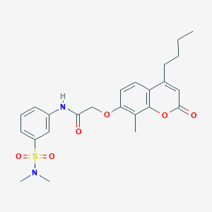 molecular formula C24H28N2O6S B4047062 2-[(4-丁基-8-甲基-2-氧代-2H-色烯-7-基)氧基]-N-{3-[(二甲氨基)磺酰基]苯基}乙酰胺 