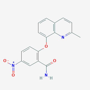 molecular formula C17H13N3O4 B4047070 2-(2-methylquinolin-8-yl)oxy-5-nitrobenzamide 