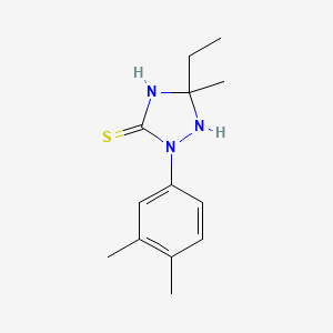 molecular formula C13H19N3S B4047078 2-(3,4-dimethylphenyl)-5-ethyl-5-methyl-1,2,4-triazolidine-3-thione 