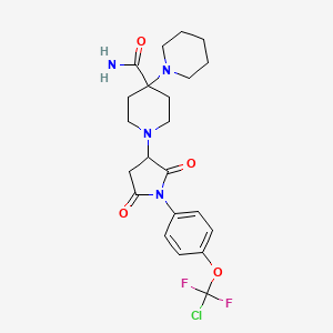 1-[1-[4-[Chloro(difluoro)methoxy]phenyl]-2,5-dioxopyrrolidin-3-yl]-4-piperidin-1-ylpiperidine-4-carboxamide