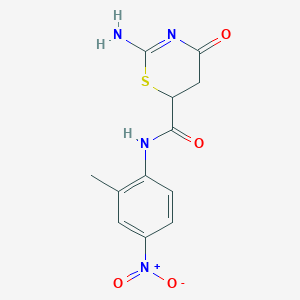 molecular formula C12H12N4O4S B4047133 2-amino-N-(2-methyl-4-nitrophenyl)-4-oxo-5,6-dihydro-4H-1,3-thiazine-6-carboxamide 