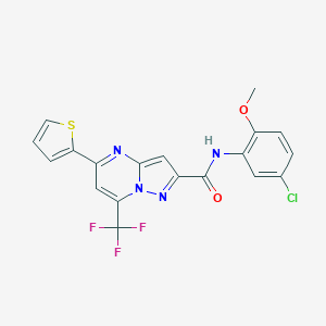 N-(5-chloro-2-methoxyphenyl)-5-(2-thienyl)-7-(trifluoromethyl)pyrazolo[1,5-a]pyrimidine-2-carboxamide