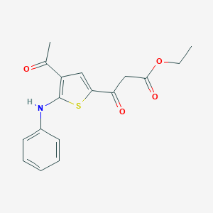 molecular formula C17H17NO4S B404717 Ethyl 3-(4-acetyl-5-anilinothiophen-2-yl)-3-oxopropanoate CAS No. 133291-69-7