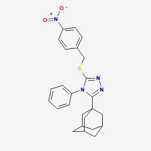 3-(1-adamantyl)-5-[(4-nitrobenzyl)thio]-4-phenyl-4H-1,2,4-triazole