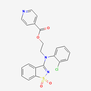 2-[2-CHLORO(1,1-DIOXO-1H-1,2-BENZISOTHIAZOL-3-YL)ANILINO]ETHYL ISONICOTINATE