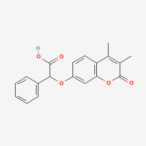 molecular formula C19H16O5 B4047226 [(3,4-dimethyl-2-oxo-2H-chromen-7-yl)oxy](phenyl)acetic acid 