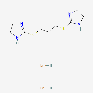 molecular formula C9H18Br2N4S2 B4047238 2-[3-(4,5-dihydro-1H-imidazol-2-ylsulfanyl)propylsulfanyl]-4,5-dihydro-1H-imidazole;dihydrobromide 