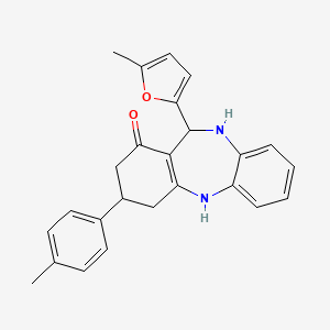 11-(5-methyl-2-furyl)-3-(4-methylphenyl)-2,3,4,5,10,11-hexahydro-1H-dibenzo[b,e][1,4]diazepin-1-one