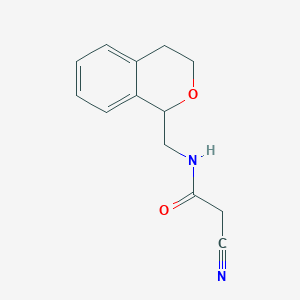 2-cyano-N-(3,4-dihydro-1H-isochromen-1-ylmethyl)acetamide