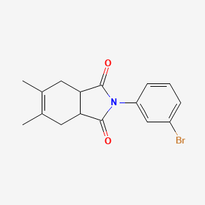 molecular formula C16H16BrNO2 B4047275 2-(3-bromophenyl)-5,6-dimethyl-3a,4,7,7a-tetrahydro-1H-isoindole-1,3(2H)-dione 