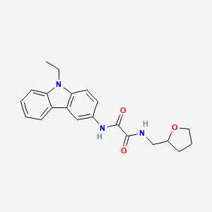 molecular formula C21H23N3O3 B4047279 N-(9-乙基-9H-咔唑-3-基)-N'-(四氢-2-呋喃基甲基)乙二酰胺 