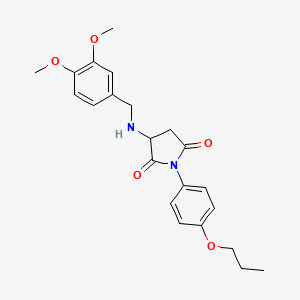 3-{[(3,4-DIMETHOXYPHENYL)METHYL]AMINO}-1-(4-PROPOXYPHENYL)PYRROLIDINE-2,5-DIONE