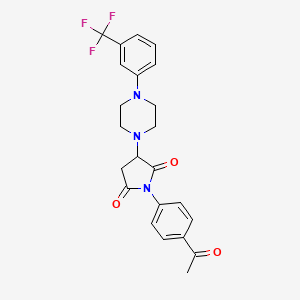 1-(4-acetylphenyl)-3-{4-[3-(trifluoromethyl)phenyl]-1-piperazinyl}-2,5-pyrrolidinedione