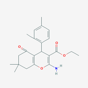 ethyl 2-amino-4-(2,4-dimethylphenyl)-7,7-dimethyl-5-oxo-5,6,7,8-tetrahydro-4H-chromene-3-carboxylate