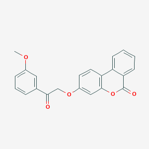 molecular formula C22H16O5 B4047301 3-[2-(3-methoxyphenyl)-2-oxoethoxy]-6H-benzo[c]chromen-6-one 