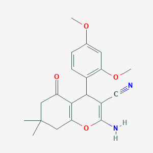 2-amino-4-(2,4-dimethoxyphenyl)-7,7-dimethyl-5-oxo-5,6,7,8-tetrahydro-4H-chromene-3-carbonitrile