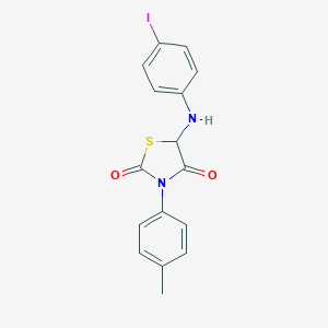 molecular formula C16H13IN2O2S B404732 5-(4-Iodo-phenylamino)-3-p-tolyl-thiazolidine-2,4-dione CAS No. 358731-08-5