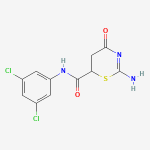 molecular formula C11H9Cl2N3O2S B4047389 2-氨基-N-(3,5-二氯苯基)-4-氧代-5,6-二氢-4H-1,3-噻嗪-6-甲酰胺 