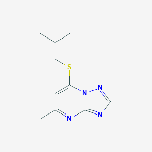 molecular formula C10H14N4S B404739 Isobutyl 5-methyl[1,2,4]triazolo[1,5-a]pyrimidin-7-yl sulfide 
