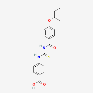 4-[({[4-(butan-2-yloxy)phenyl]carbonyl}carbamothioyl)amino]benzoic acid