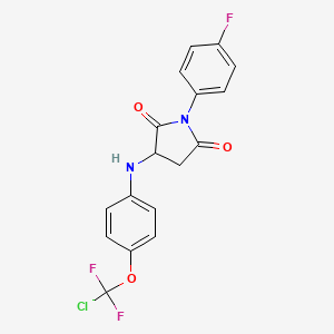 3-{[4-(CHLORODIFLUOROMETHOXY)PHENYL]AMINO}-1-(4-FLUOROPHENYL)PYRROLIDINE-2,5-DIONE