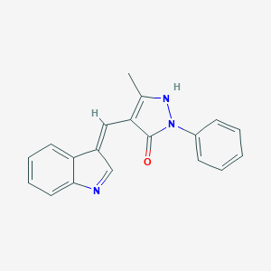 molecular formula C19H15N3O B404742 4-[(Z)-indol-3-ylidenemethyl]-5-methyl-2-phenyl-1H-pyrazol-3-one CAS No. 132603-45-3