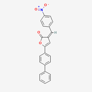 molecular formula C23H15NO4 B4047421 5-(4-biphenylyl)-3-(4-nitrobenzylidene)-2(3H)-furanone 