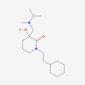 molecular formula C18H34N2O2 B4047452 1-(2-环己基乙基)-3-羟基-3-{[异丙基(甲基)氨基]甲基}-2-哌啶酮 