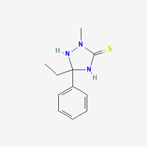 5-ethyl-2-methyl-5-phenyl-1,2,4-triazolidine-3-thione