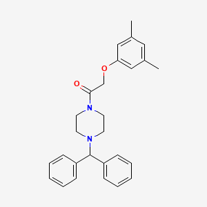 molecular formula C27H30N2O2 B4047486 1-[(3,5-二甲基苯氧基)乙酰基]-4-(二苯甲基)哌嗪 