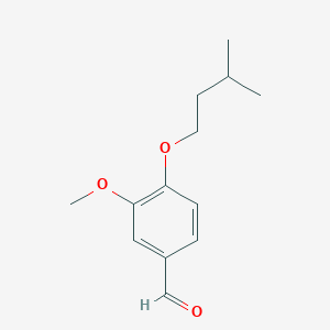 molecular formula C13H18O3 B040475 3-甲氧基-4-(3-甲基丁氧基)苯甲醛 CAS No. 114991-69-4