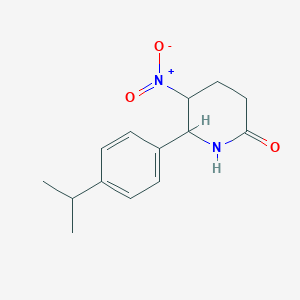 molecular formula C14H18N2O3 B4047501 6-(4-ISOPROPYLPHENYL)-5-NITROTETRAHYDRO-2(1H)-PYRIDINONE 