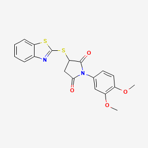 3-(1,3-Benzothiazol-2-ylsulfanyl)-1-(3,4-dimethoxyphenyl)pyrrolidine-2,5-dione