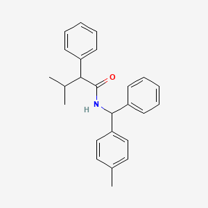 molecular formula C25H27NO B4047527 3-甲基-N-[(4-甲基苯基)(苯基)甲基]-2-苯基丁酰胺 