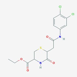 ETHYL 6-[2-(3,4-DICHLOROANILINO)-2-OXOETHYL]-5-OXO-3-THIOMORPHOLINECARBOXYLATE