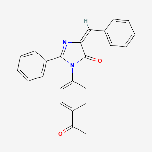 (5E)-3-(4-acetylphenyl)-5-benzylidene-2-phenylimidazol-4-one