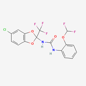 1-[5-Chloro-2-(trifluoromethyl)-1,3-benzodioxol-2-yl]-3-[2-(difluoromethoxy)phenyl]urea