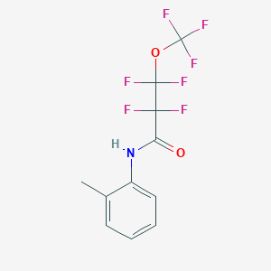 molecular formula C11H8F7NO2 B404759 2,2,3,3-tetrafluoro-N-(2-methylphenyl)-3-(trifluoromethoxy)propanamide 