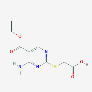 molecular formula C9H11N3O4S B040476 {[4-氨基-5-(乙氧羰基)嘧啶-2-基]硫代}乙酸 CAS No. 115102-54-0