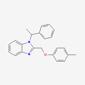 2-[(4-METHYLPHENOXY)METHYL]-1-(1-PHENYLETHYL)-1H-1,3-BENZODIAZOLE