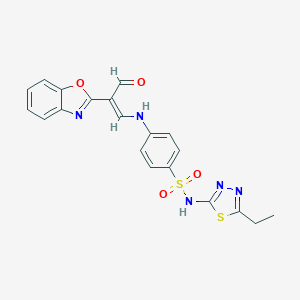 4-{[2-(1,3-benzoxazol-2-yl)-3-oxo-1-propenyl]amino}-N-(5-ethyl-1,3,4-thiadiazol-2-yl)benzenesulfonamide