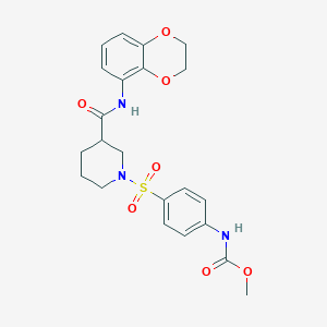 methyl [4-({3-[(2,3-dihydro-1,4-benzodioxin-5-ylamino)carbonyl]-1-piperidinyl}sulfonyl)phenyl]carbamate