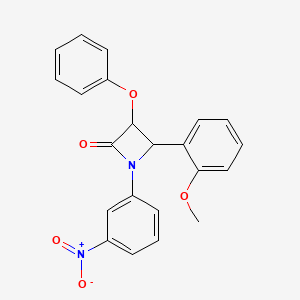 4-(2-Methoxyphenyl)-1-(3-nitrophenyl)-3-phenoxyazetidin-2-one