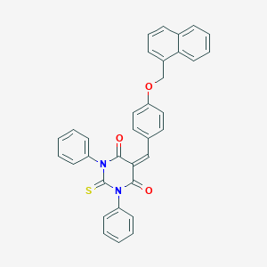 5-[4-(1-naphthylmethoxy)benzylidene]-1,3-diphenyl-2-thioxodihydro-4,6(1H,5H)-pyrimidinedione