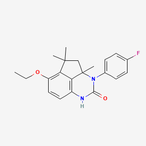 6-ethoxy-3-(4-fluorophenyl)-3a,5,5-trimethyl-3,3a,4,5-tetrahydrocyclopenta[de]quinazolin-2-ol