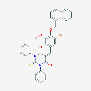 5-[3-bromo-5-methoxy-4-(1-naphthylmethoxy)benzylidene]-1,3-diphenyl-2-thioxodihydro-4,6(1H,5H)-pyrimidinedione