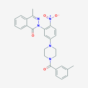 4-methyl-2-(5-{4-[(3-methylphenyl)carbonyl]piperazin-1-yl}-2-nitrophenyl)phthalazin-1(2H)-one