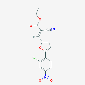 Ethyl 3-(5-{2-chloro-4-nitrophenyl}-2-furyl)-2-cyanoacrylate