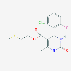 2-(Methylsulfanyl)ethyl 4-(2-chloro-6-fluorophenyl)-1,6-dimethyl-2-oxo-1,2,3,4-tetrahydropyrimidine-5-carboxylate