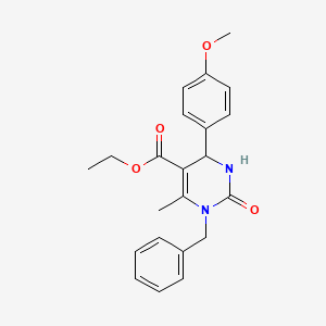 ethyl 1-benzyl-2-hydroxy-4-(4-methoxyphenyl)-6-methyl-1,4-dihydro-5-pyrimidinecarboxylate